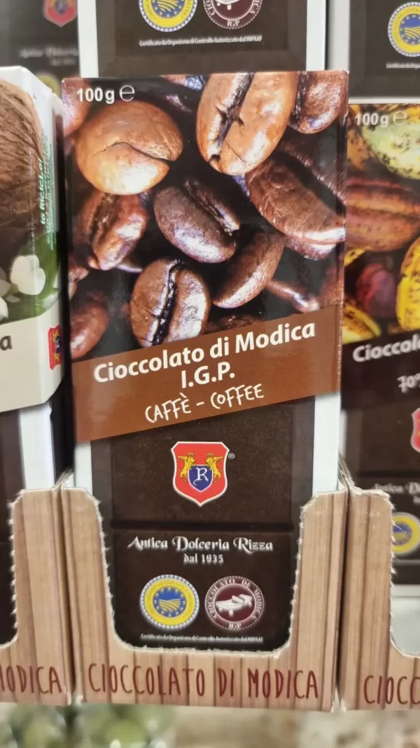 Cioccolato di Modica al caffé - barretta da 100gr