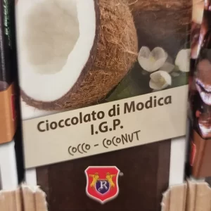 Cioccolato di Modica al cocco - barretta da 100gr