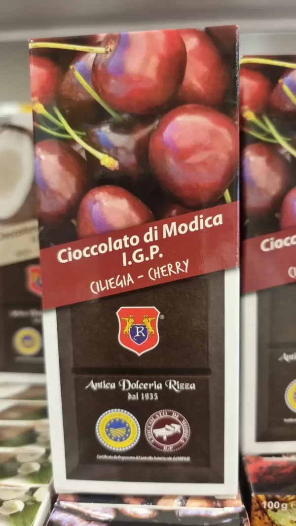 Cioccolato di Modica alla ciliegia - barretta da 100gr