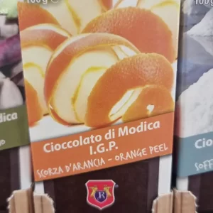 Cioccolato di Modica scorza d'arancia - barretta da 100gr