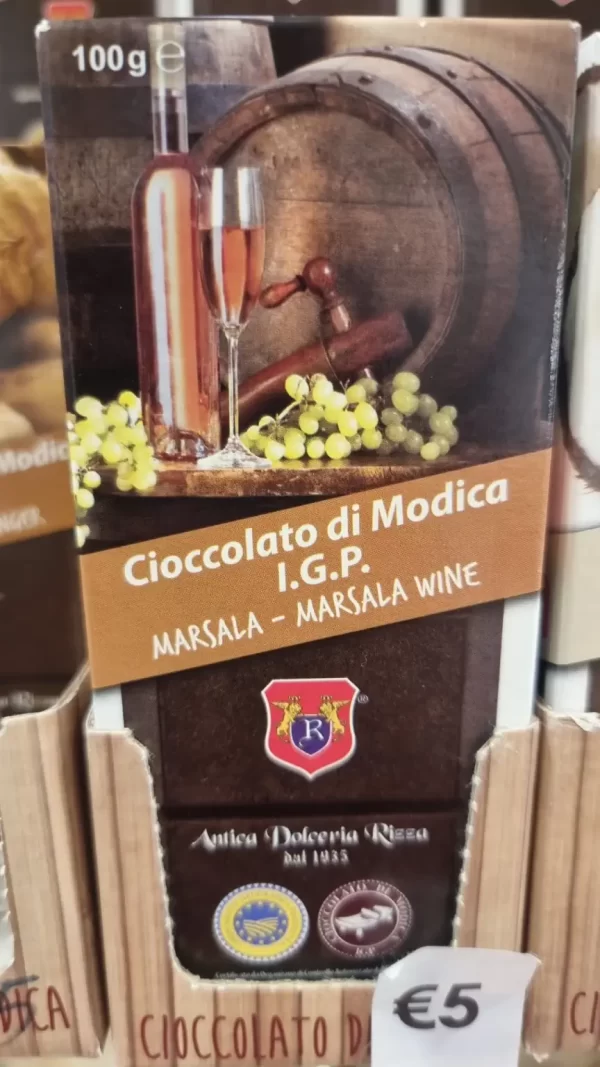 Cioccolato di Modica al marsala - barretta da 100gr